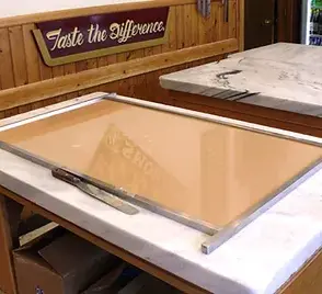 Photo of a slab of fresh fudge